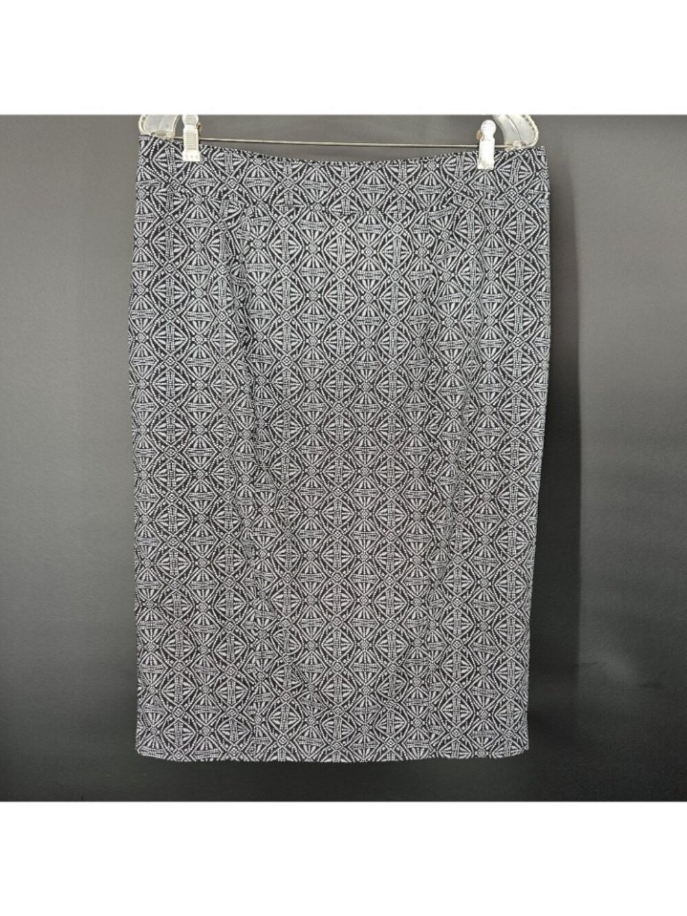 RipSkirt Wrap Skirt Large Black Geometric Sheath Stretch Travel Knee Length - Picture 6 of 12
